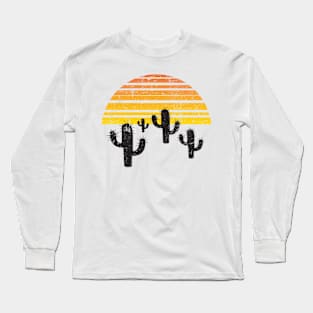 Sunset with cacti Long Sleeve T-Shirt